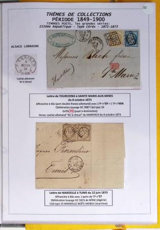 1800-1900env. Étude des types d'oblitérations et cachets