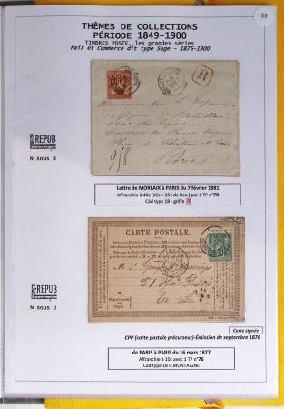 1800-1900env. Étude des types d'oblitérations et cachets