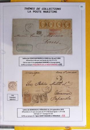 1800-1900env. Étude des types d'oblitérations et cachets