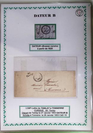 1800-1900env. Étude des types d'oblitérations et cachets