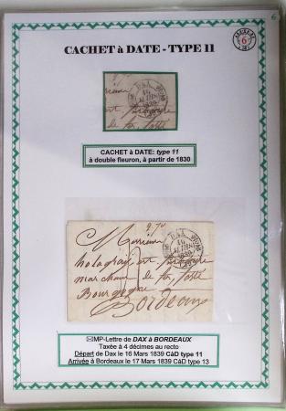 1800-1900env. Étude des types d'oblitérations et cachets