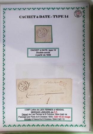 1800-1900env. Étude des types d'oblitérations et cachets