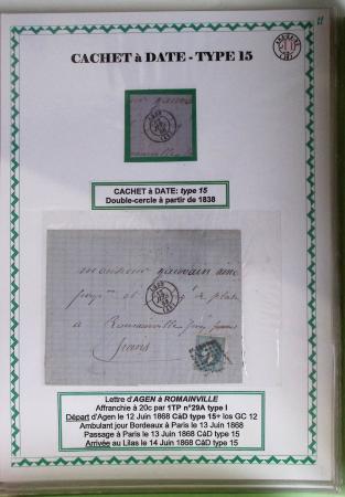 1800-1900env. Étude des types d'oblitérations et cachets