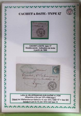 1800-1900env. Étude des types d'oblitérations et cachets