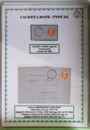 1800-1900env. Étude des types d'oblitérations et cachets