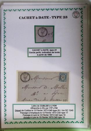 1800-1900env. Étude des types d'oblitérations et cachets