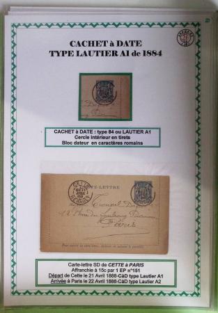 1800-1900env. Étude des types d'oblitérations et cachets