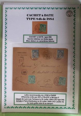 1800-1900env. Étude des types d'oblitérations et cachets