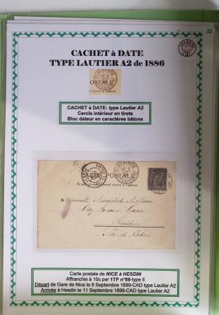 1800-1900env. Étude des types d'oblitérations et cachets