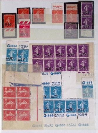 1860-1944, Timbres de France principalement neufs avec