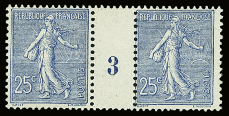 N°132 en paire millésime 3, neuve **, TTB