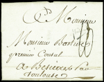 3 lettres avec marques manuscrites "Deb de Béziers" (L10 - 1782 - 1803 - 1804 - ind 15 chaque). TB