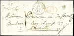 2 lettres : cursive "33 Castries" + T15 Montpellier (1845 - ind 17) et cursive "33 le Caylar" + T13 Lodève (1846 - ind 12). TB