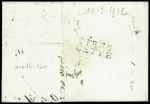 Lettre de Bordeaux pour Cette réexpédiée à Bordeaux avec au verso MP "Deb 33 Cette" (1812 - ind 16). TB