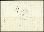 Lettre avec MP "P 33 P Ganges" + CAD type 12 "Ganges (33)" (14 dec 1830). Belle association