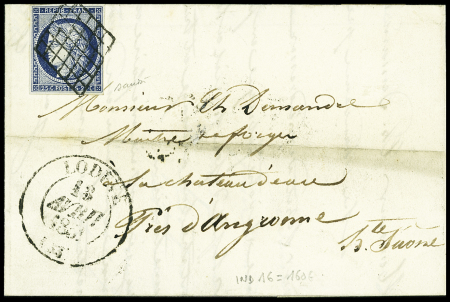 6 lettres et 1 fragment dont 5 affranchies avec grille ou PC + grand CAD T13 Lodève. Bel ensemble