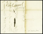 Lettre de Cette pour St Gilles (1792) avec au verso marque manuscrite "Deb de Lunel" (1792) L3, ind 19. TB