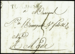 Lettre de Toulouse pour Agde avec au verso MP "Deb 33 Lunel" (1810 - ind 20). TB