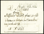 Cachet rect d'essai "Montpellier 33 2 fevrier 1828",
