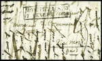 Cachet rect d'essai "Montpellier 33 17 février 1828" ind 22
