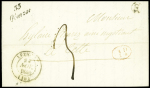 Lettre avec cursive "33 Olonzac" + T14 Lézignan (1846), ind 17. TB
