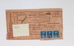 Bon lot de 86 plis ou devants de lettre avec timbres des cours d'instruction et timbres fictifs dont mandats-poste et mandats-cartes AFF Semeuses
