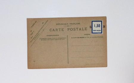 Bon lot de 86 plis ou devants de lettre avec timbres des cours d'instruction et timbres fictifs dont mandats-poste et mandats-cartes AFF Semeuses