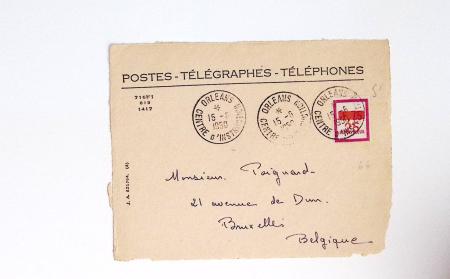 Bon lot de 86 plis ou devants de lettre avec timbres des cours d'instruction et timbres fictifs dont mandats-poste et mandats-cartes AFF Semeuses