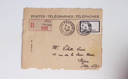 Bon lot de 86 plis ou devants de lettre avec timbres des cours d'instruction et timbres fictifs dont mandats-poste et mandats-cartes AFF Semeuses