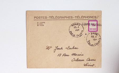 Bon lot de 86 plis ou devants de lettre avec timbres des cours d'instruction et timbres fictifs dont mandats-poste et mandats-cartes AFF Semeuses