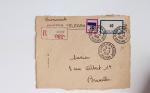 Bon lot de 86 plis ou devants de lettre avec timbres des cours d'instruction et timbres fictifs dont mandats-poste et mandats-cartes AFF Semeuses