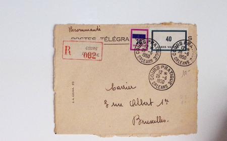 Bon lot de 86 plis ou devants de lettre avec timbres des cours d'instruction et timbres fictifs dont mandats-poste et mandats-cartes AFF Semeuses