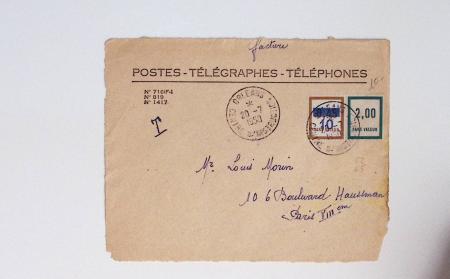 Bon lot de 86 plis ou devants de lettre avec timbres des cours d'instruction et timbres fictifs dont mandats-poste et mandats-cartes AFF Semeuses