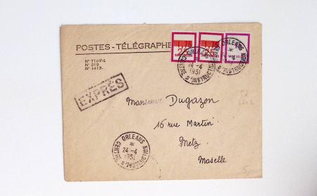 Bon lot de 86 plis ou devants de lettre avec timbres des cours d'instruction et timbres fictifs dont mandats-poste et mandats-cartes AFF Semeuses