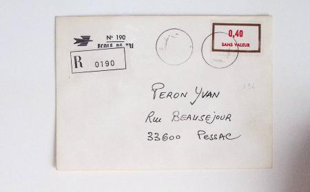 Bon lot de 86 plis ou devants de lettre avec timbres des cours d'instruction et timbres fictifs dont mandats-poste et mandats-cartes AFF Semeuses