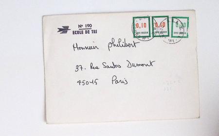 Bon lot de 86 plis ou devants de lettre avec timbres des cours d'instruction et timbres fictifs dont mandats-poste et mandats-cartes AFF Semeuses