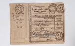 Bon lot de 86 plis ou devants de lettre avec timbres des cours d'instruction et timbres fictifs dont mandats-poste et mandats-cartes AFF Semeuses
