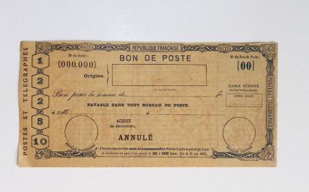 Bon lot de 86 plis ou devants de lettre avec timbres des cours d'instruction et timbres fictifs dont mandats-poste et mandats-cartes AFF Semeuses