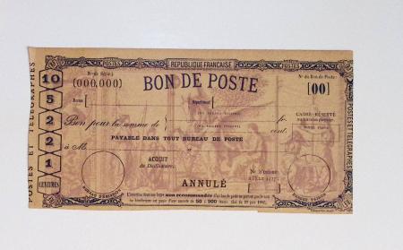Bon lot de 86 plis ou devants de lettre avec timbres des cours d'instruction et timbres fictifs dont mandats-poste et mandats-cartes AFF Semeuses