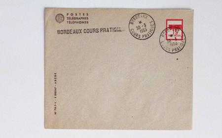 Bon lot de 86 plis ou devants de lettre avec timbres des cours d'instruction et timbres fictifs dont mandats-poste et mandats-cartes AFF Semeuses