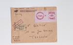 Bon lot de 86 plis ou devants de lettre avec timbres des cours d'instruction et timbres fictifs dont mandats-poste et mandats-cartes AFF Semeuses