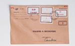 Bon lot de 86 plis ou devants de lettre avec timbres des cours d'instruction et timbres fictifs dont mandats-poste et mandats-cartes AFF Semeuses