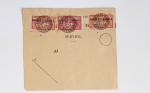 Bon lot de 86 plis ou devants de lettre avec timbres des cours d'instruction et timbres fictifs dont mandats-poste et mandats-cartes AFF Semeuses