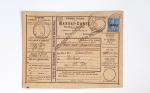 Bon lot de 86 plis ou devants de lettre avec timbres des cours d'instruction et timbres fictifs dont mandats-poste et mandats-cartes AFF Semeuses