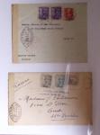 Classeur noir de 29 lettres de la guerre d'Espagne dont 24 avec censures (nationalistes ou à l'arrivée en France). 3 lettres de la Croix-Rouge dans secteur franquiste