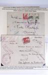 Classeur rouge contenant 93 lettres de la guerre d'Espagne provenant d'une collection primée en expo nationale dont censures et vignettes patriotiques