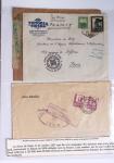 Classeur rouge contenant 93 lettres de la guerre d'Espagne provenant d'une collection primée en expo nationale dont censures et vignettes patriotiques