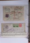 Classeur rouge contenant 93 lettres de la guerre d'Espagne provenant d'une collection primée en expo nationale dont censures et vignettes patriotiques