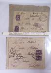 Classeur rouge contenant 93 lettres de la guerre d'Espagne provenant d'une collection primée en expo nationale dont censures et vignettes patriotiques