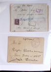 Classeur rouge contenant 93 lettres de la guerre d'Espagne provenant d'une collection primée en expo nationale dont censures et vignettes patriotiques